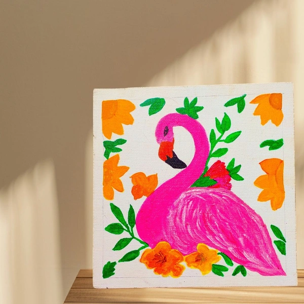 Tanu's Creations Acrylic canvas Painting - Yellow, 230