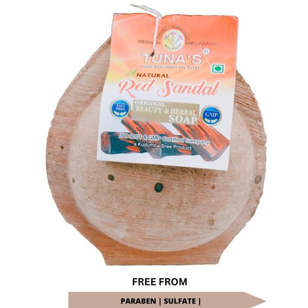 Tuna's® Kerala Hand Made Herbal  Soap - A Grade, Red Sandal