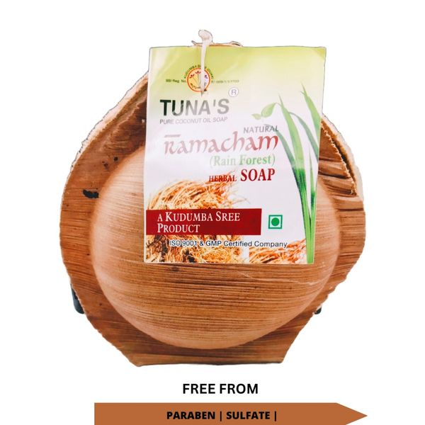 Tuna's® Kerala Hand Made Herbal Soap - A Grade, Ramacham (Rain Forest)
