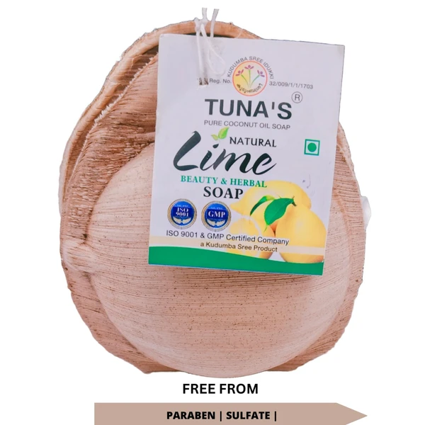 Tuna's® Hand Made Lime Herbal Soap 100gm - A GRADE