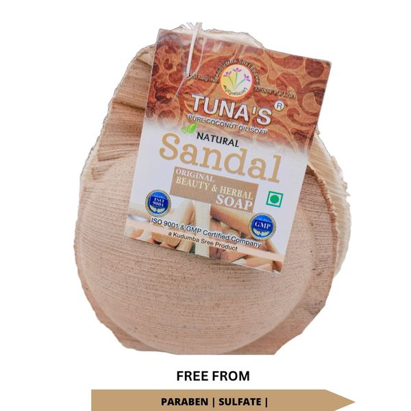 Tuna's® Tuna's Kerala Soap - B Grade, Sandal, 65Gm