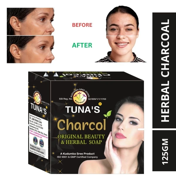 Tuna'® Tuna's® Herbal Charcoal Soap - 125Gm, Charcoal