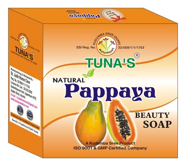 Tuna's® Tuna's Herbal Pappaya Soap - 100Gm, Pappaya