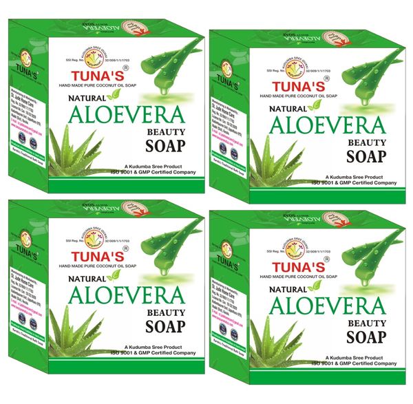 Tuna's® Herbal Soap Combo - 100gm*4, Aloevera