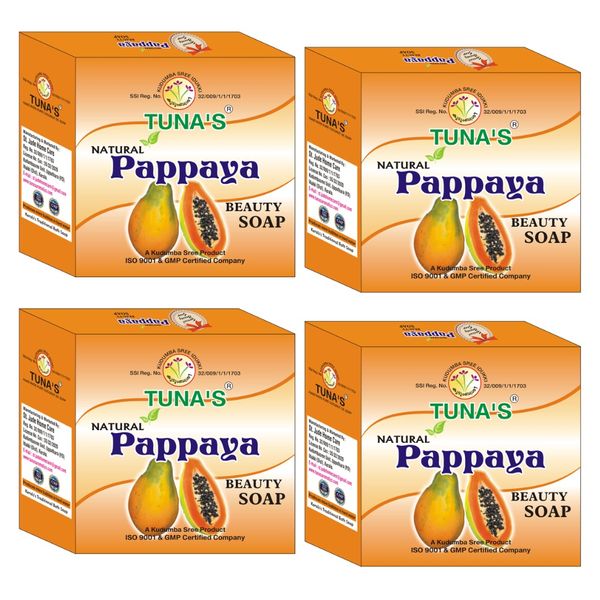 Tuna's® Herbal Soap Combo - 100Gm*4, Pappaya