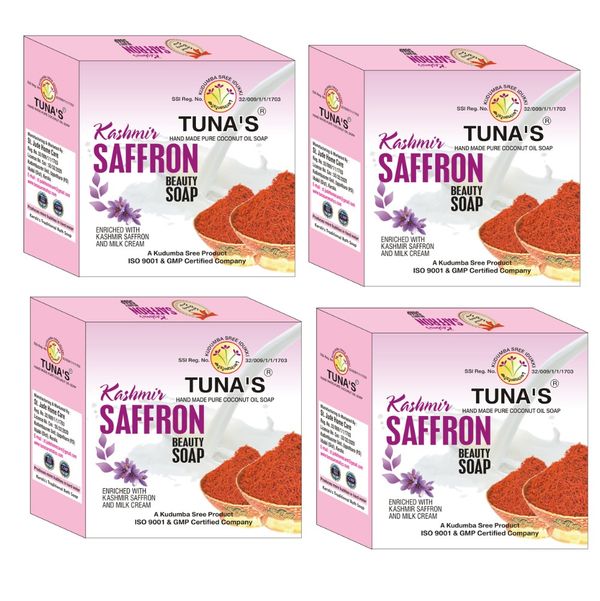 Tuna's® Herbal Soap Combo - 100gm*4, Saffron