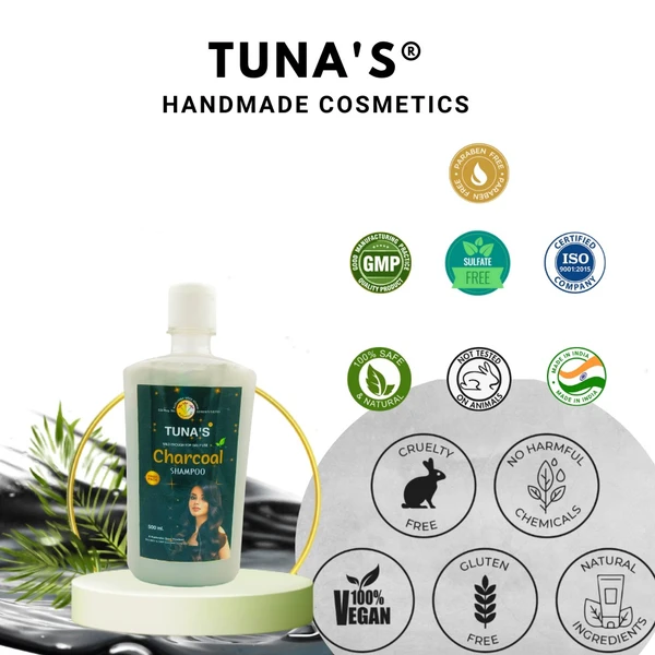 Tunas Tuna's Herbal Charcoal Shampoo - Herbal, 500ML