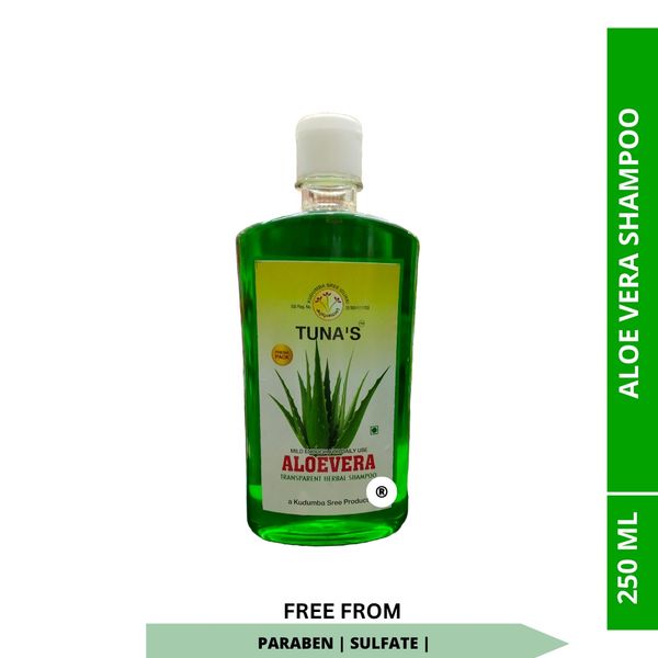 Tuna's® Herbal Aloevera Shampoo For Hair Strength - Herbal, 250ML