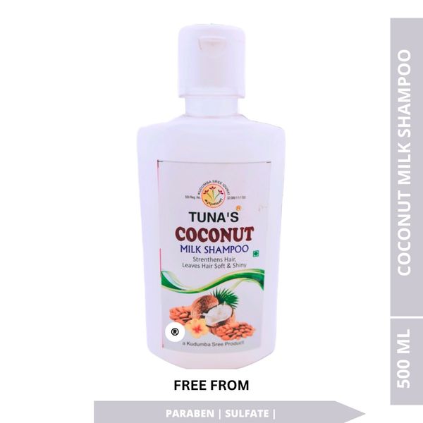 Tuna's® Coconut Milk Herbal Shampoo For Hair Growth - Herbal, 500ML