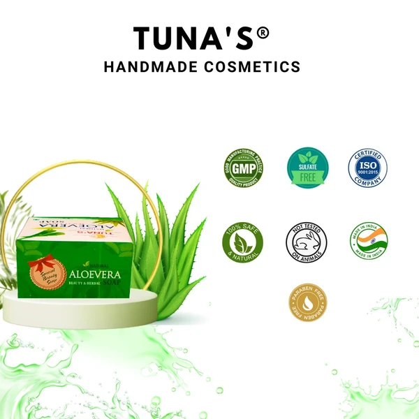 Tuna's® Tuna's Herbal Aloevera Soap - 100gm, Aloevera