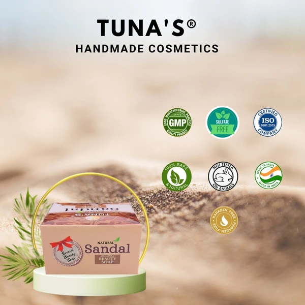 Tuna's® Herbal Soap Combo - 100gm*4, Sandal