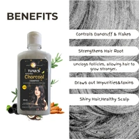 Tuna's Activated Charcoal Shampoo | For Silky and Soft Hair | Helps to Reduce Hair  Breakage | SLS PARABEN FREE - 250ML