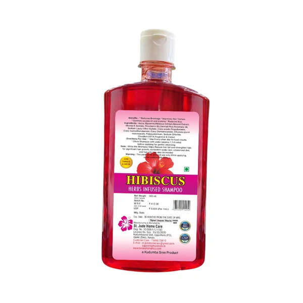Tuna's® Herbs Infused Hibiscus Shampoo For Hair Strength | SLS PARABEN FREE - 500ML