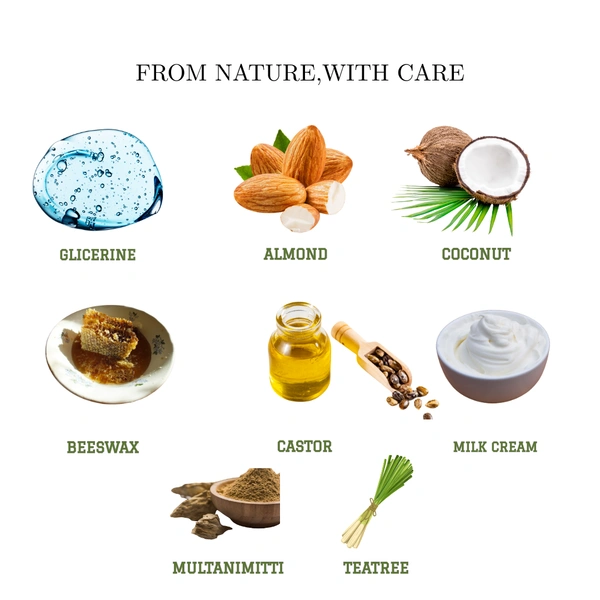 Tuna's® Tunas Multani Mitti Soap | De-Tanning | Tightens Pores | Free From Animal Fats Like Tallow or Lard etc..100gm