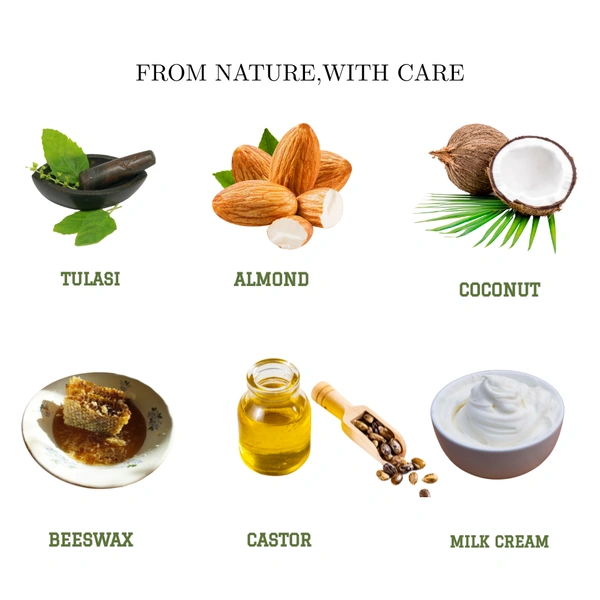 Tuna's® Tunas Tulasi Soap | Deep Purify | Calms Irritation | Free From Animal Fats Like Tallow or Lard etc..100gm