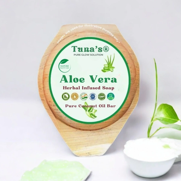 Tuna's® Tunas Aloe Vera Soap | Strengthens Damaged Skin | Sebum Balance | Free From Animal Fats Like Tallow or Lard etc..100gm