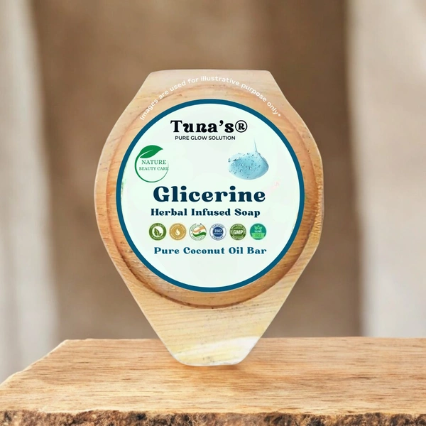 Tuna's® Tunas Glicerine Soap | Protects Skin | Cleanses Gently | Free From Animal Fats Like Tallow or Lard etc..100gm