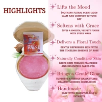 Tuna's® Tunas Rose Soap | Hydrates Skin | Soothing Calm | Free From Animal Fats Like Tallow or Lard etc..100gm