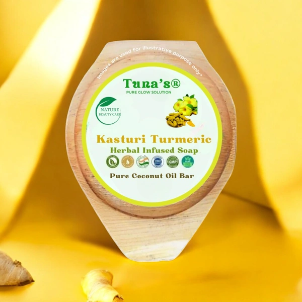 Tuna's® Tunas Turmeric Soap | Blemish Care | Fades Marks | Free From Animal Fats Like Tallow or Lard etc..100gm