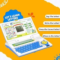 Wembley Educational Computer Laptop Toy for Kids Ages 3 and Up - Featuring 20 Fun Learning Activities - Explore Letters, Words, Games, Mathematics, Music, Logic, and Memory Tools - Blue - ‎kids laptop