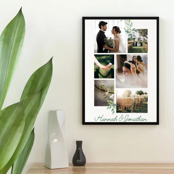 
"Ever After Wedding Photo Collage - 8×12