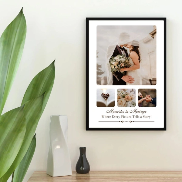 Memories in Montage – Personalized Wedding Story Photo Frame