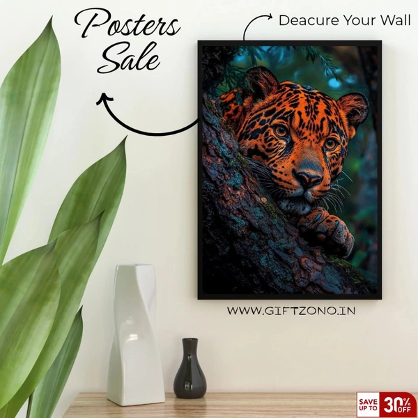 The Silent Stare – Premium Jungle Art Poster"
 - 12×18