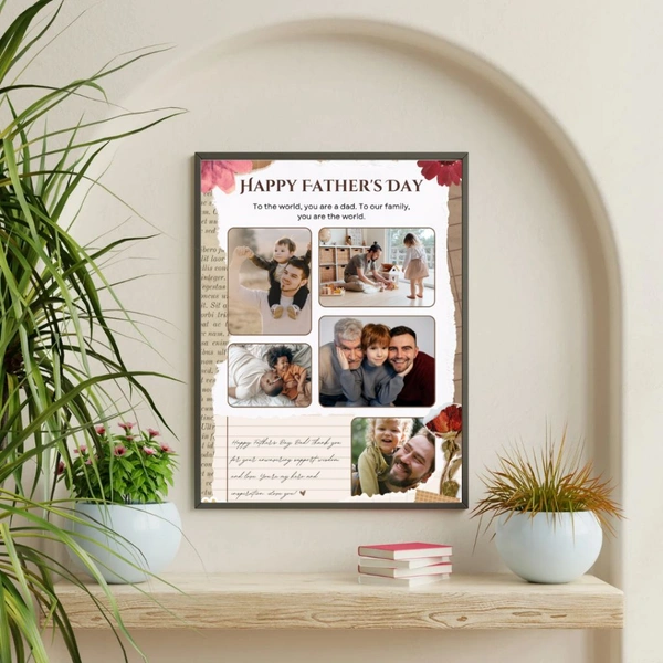 Vintage Father's Day Collage Frame – A Tribute to Timeless Love

