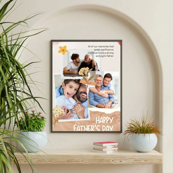Rustic Father's Day Memory Collage – A Lifetime of Love in One Frame