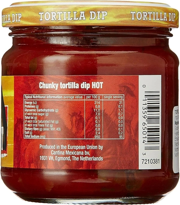 Cantina Salsa Tortilla Dip Chunky Hot 190g