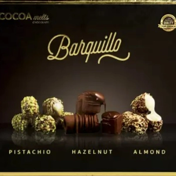 Barquillo Pistachio Hazelnut Almond Cocoa Melts Chocolate 365g