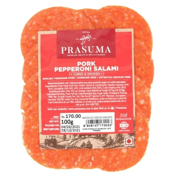 PRASUMA PORK PEPPERONI SALAMI 100G