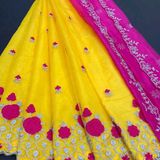 Women Semi-stitched Net Embroidered Lehenga - Collection 1 - Color