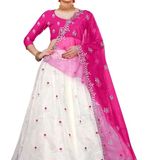 Women Semi-stitched Net Embroidered Lehenga - Collection 1 - Color