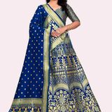 M K Fashion Banarasi Lehenga Choli Dupatta Set - Collection 1 - Color