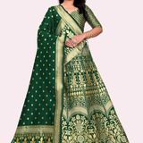 M K Fashion Banarasi Lehenga Choli Dupatta Set - Collection 1 - Color