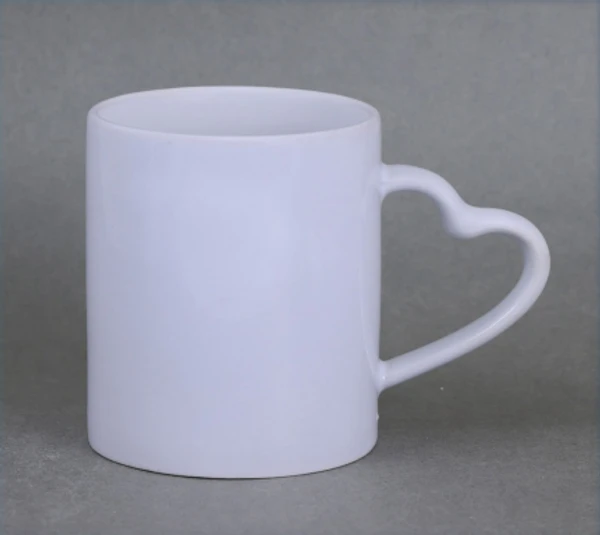 DVAI 11 OZ Heart Handle Sublimation Mug (3 tone ) - 360 ML, 5-7 Working Days