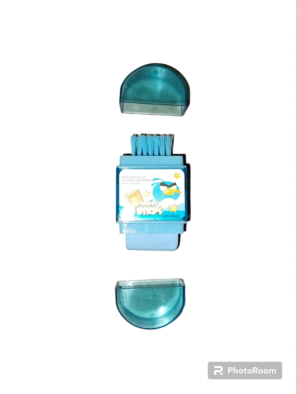 Angry Bird 3 In 1 Rubber , Sharner With Dust Brush