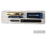 Flair Inky Gold Fountain Pen With 5 Refills  - Blue