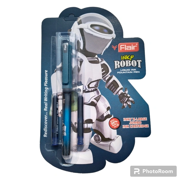 Flair Inky Robot Fountain Pen With 2 Refills  - Blue