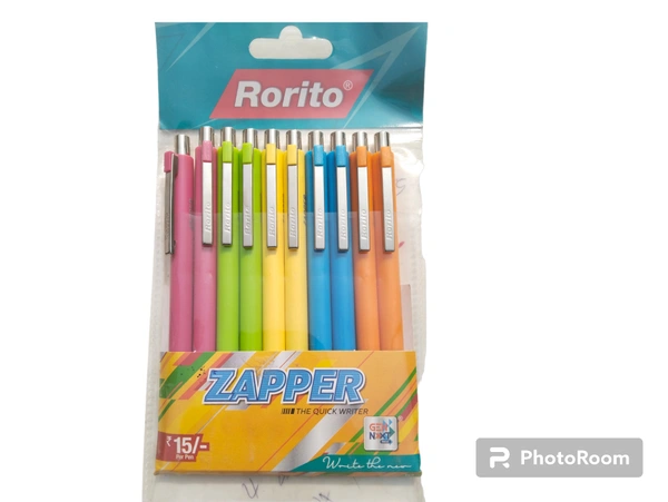 Rorito ZAPPER Click Pen - 2 Piece  - Blue
