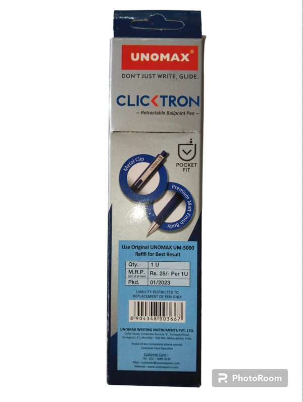 UNOMAX Clicktron RT BallPoint Pen  - Black