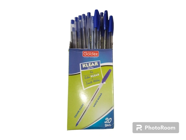 Goldex Klear Ball Pen 20 Piece  - Blue