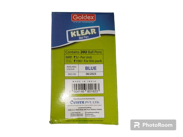 Goldex Klear Ball Pen 20 Piece  - Blue