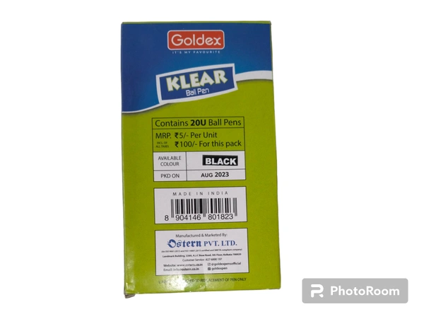 Goldex Klear Ball Pen 20 Piece  - Blue