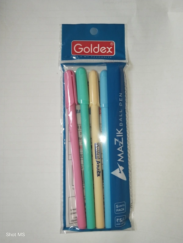Goldex Mazik Ball Pen - 5 Piece  - Blue