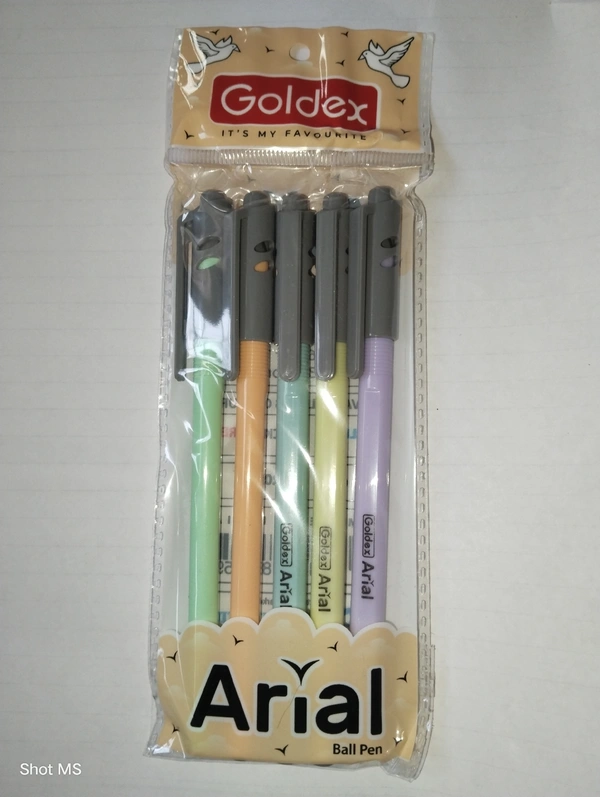 Goldex Arial Ball Pen - 5 Piece  - Blue