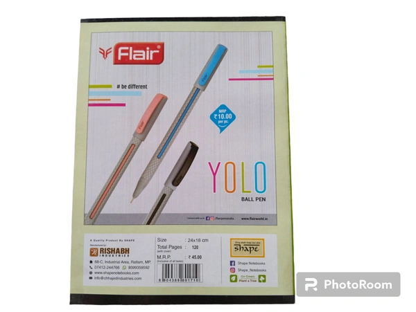 Shape 4 Line English Royal Notebook - 120