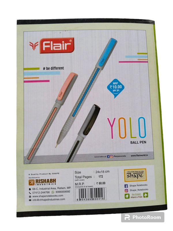 Shape 4 Line English Royal Notebook - 172
