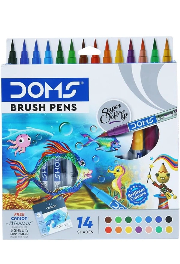 Doms  DOMS 14 Shades Brush Pen 